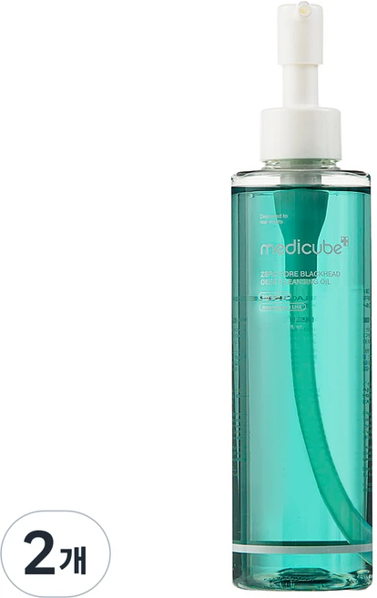 메디큐브 제로 모공 블랙헤드 딥 클렌징 오일, 205ml, 2개 - 쿠팡
