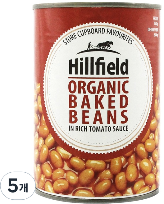 힐필드 유기농 베이크드빈, 400g, 5개