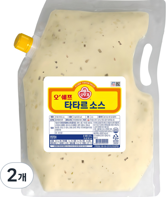 오뚜기 오쉐프 타타르 소스, 3kg, 2개