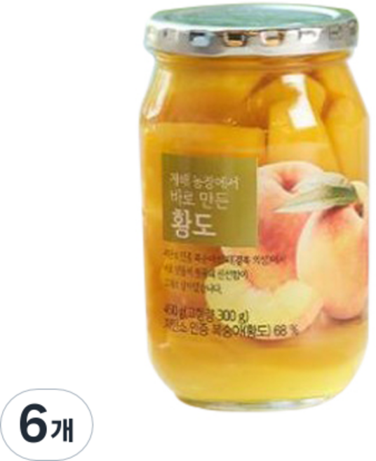 올가홀푸드 재배농장에서 바로 만든 황도, 450g, 6개
