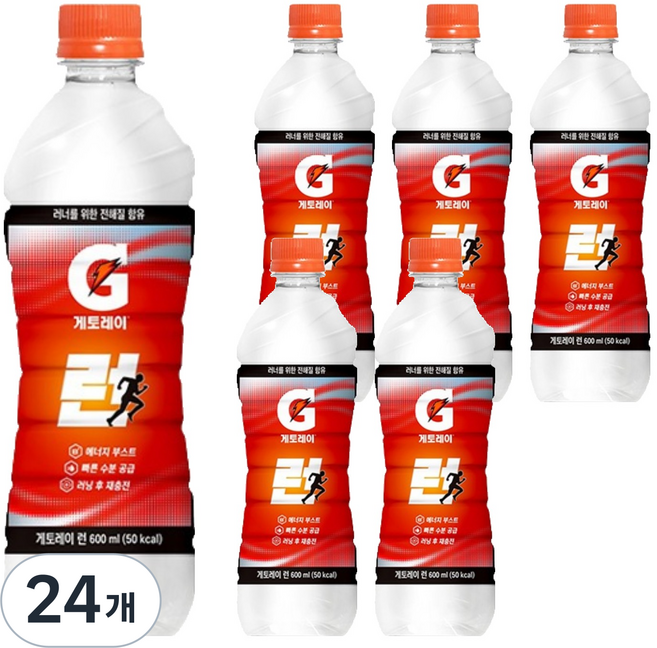 게토레이 런 음료, 24개, 600ml
