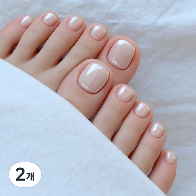 ItTem SHOP 鏡面足部美甲片夏季設計套組, 2個, 鏡面