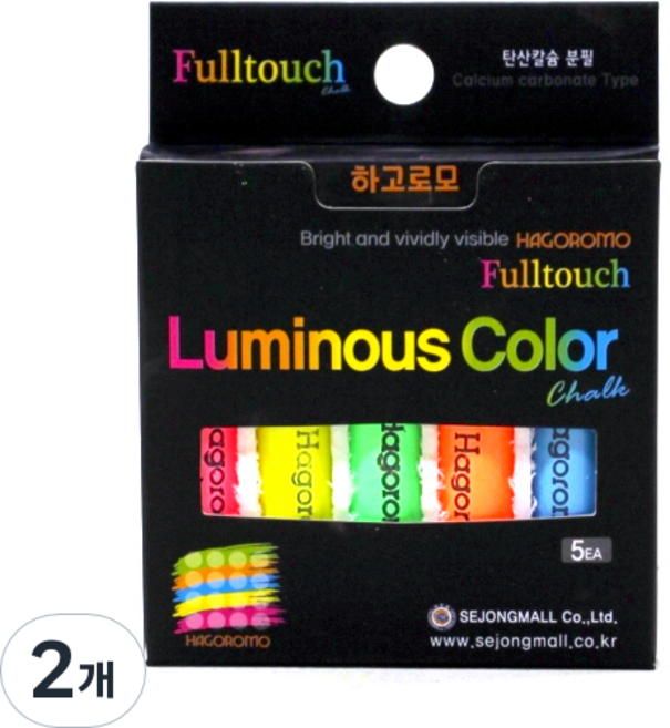 하고로모 탄산 형광분필 5색 혼합 5본, 혼합색상, 10개