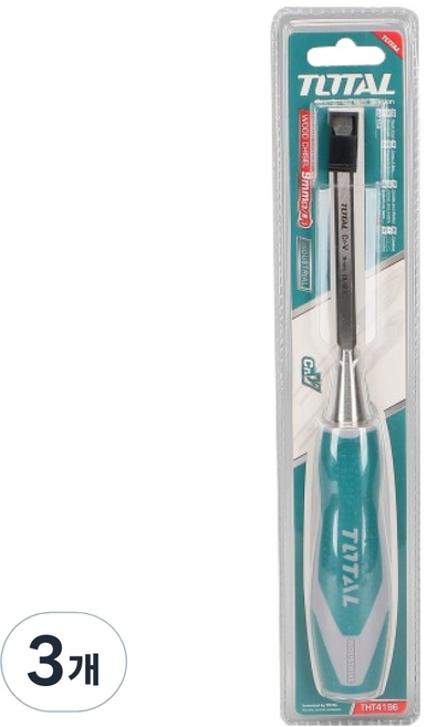 TOTAL 道達爾 工具 木工鑿 9 x 140 mm THT4196, 3個