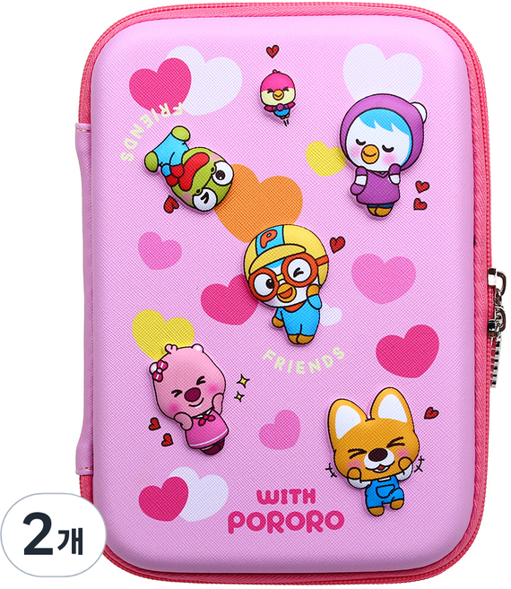 POPO FANCY Pororo EVA 多功能筆袋, Pororo and Friends, 2個