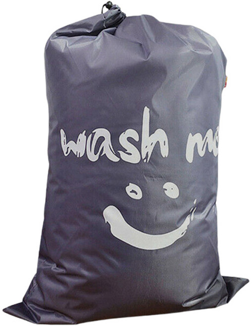 위드제이 대형 세탁물 주머니 빨래자루, 그레이