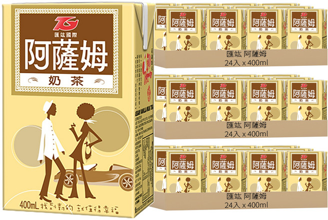 匯竑 阿薩姆 原味奶茶, 400ml, 72入