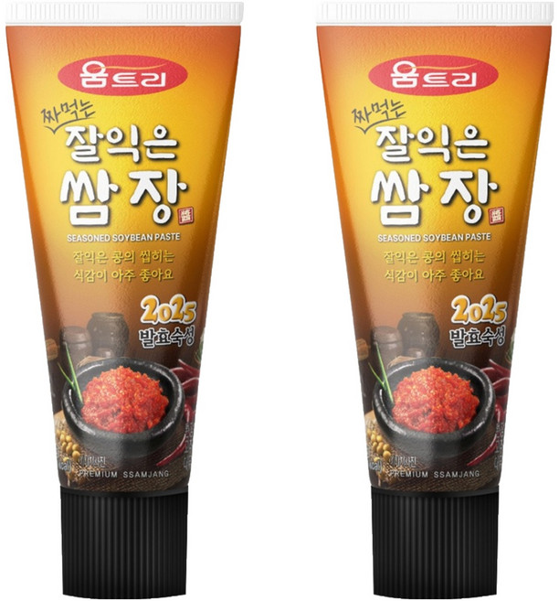 움트리 짜먹는 잘익은 쌈장, 120g, 2개