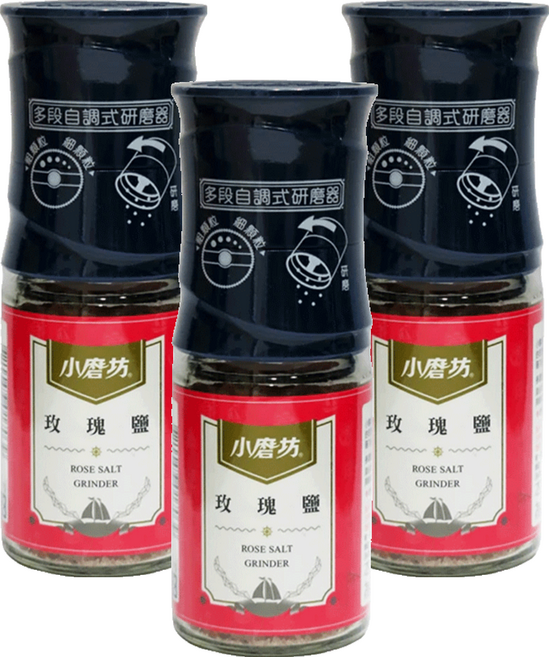 小磨坊 玫瑰鹽, 78g, 3罐