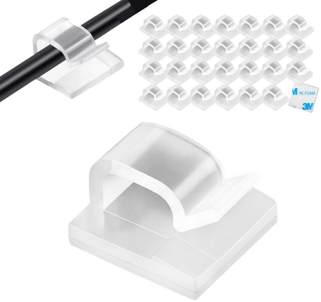루미나잇 굵은 선 정리 클립, 30개, 투명