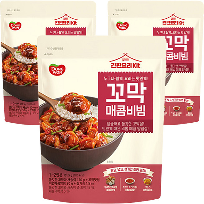 동원 꼬막매콤비빔, 3개, 151.5g