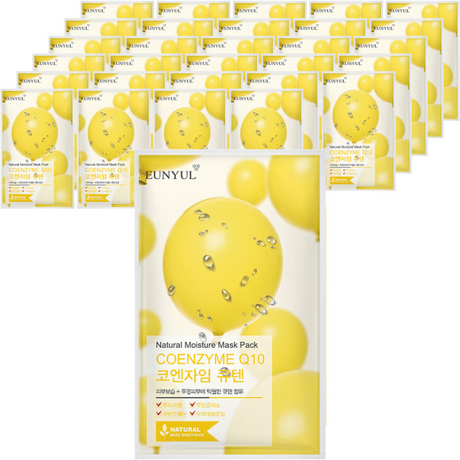 은율 내츄럴 코엔자임 큐텐 마스크팩, 1개입, 100개