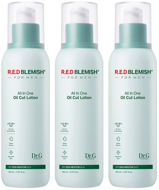 닥터지 레드 블레미쉬 포 맨 오일 컷 로션 올인원, 150ml, 3개