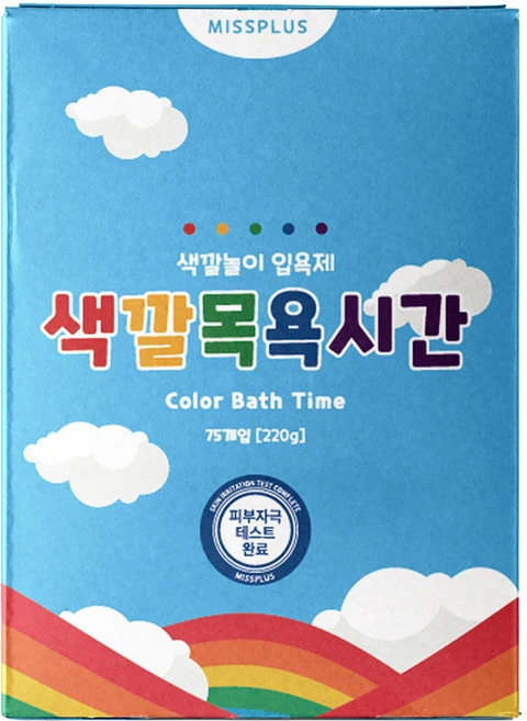 미스플러스 색깔목욕시간 유아 입욕제, 220g, 1개 - 쿠팡