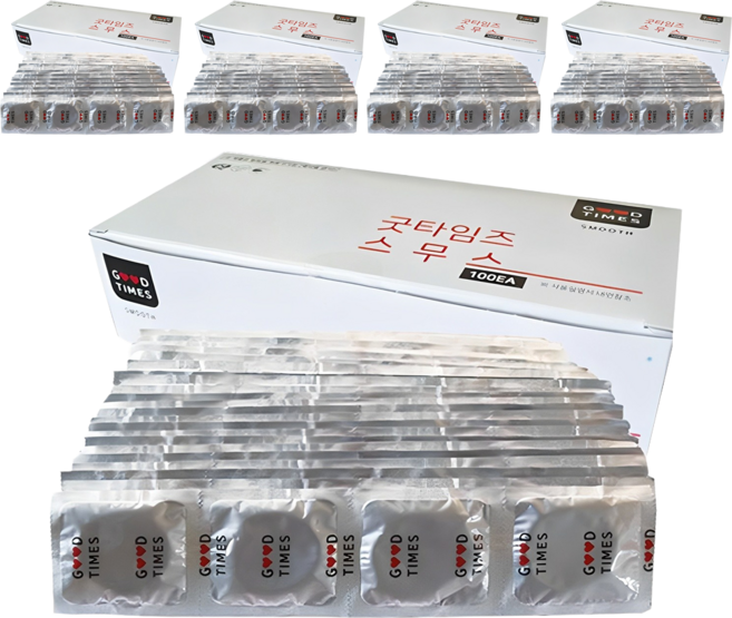 굿타임즈 스무스 콘돔, 100개입, 5개