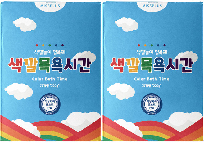 미스플러스 색깔목욕시간 유아 입욕제, 220g, 2개