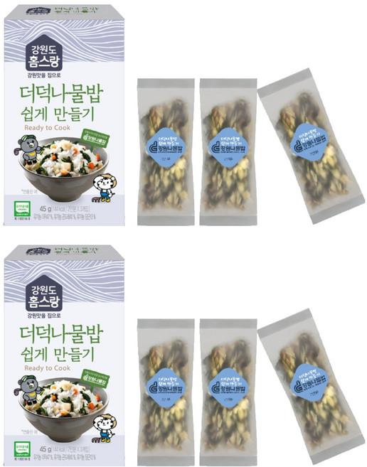 홈스랑 더덕나물밥 쉽게 만들기 3p, 45g, 2개