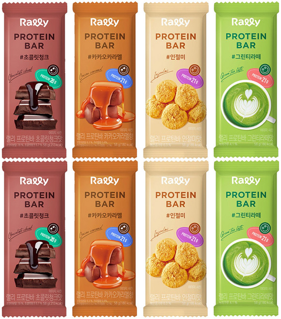 Rally 프로틴바 4종 세트, 58g, 2세트