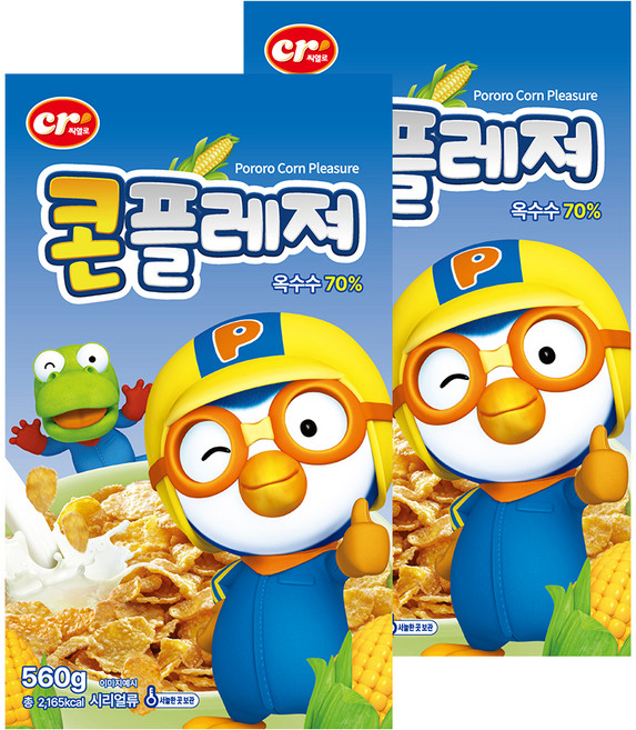 씨알로 뽀로로 콘플레져 시리얼, 560g, 2개