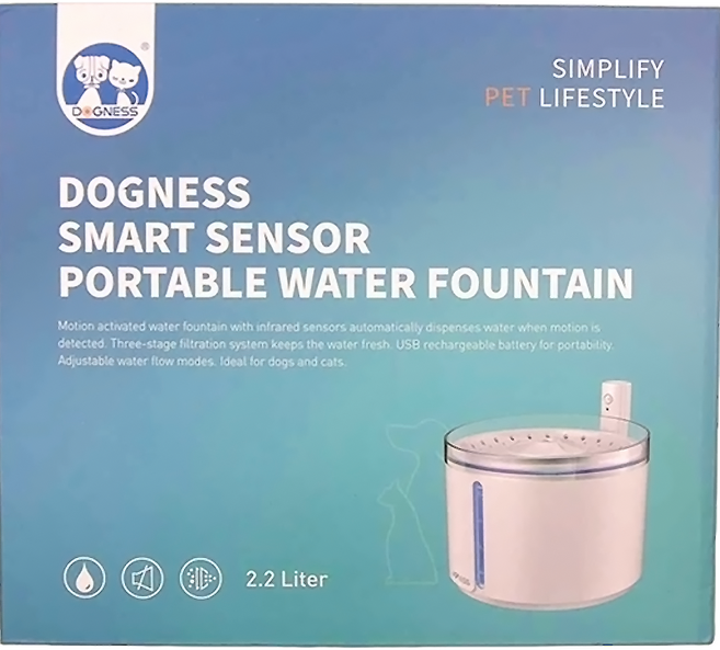 DOGNESS 多尼斯 2.0智能感應飲水機 D-D141 充電版 雙模式出水 2.2L, 粉色, 1個