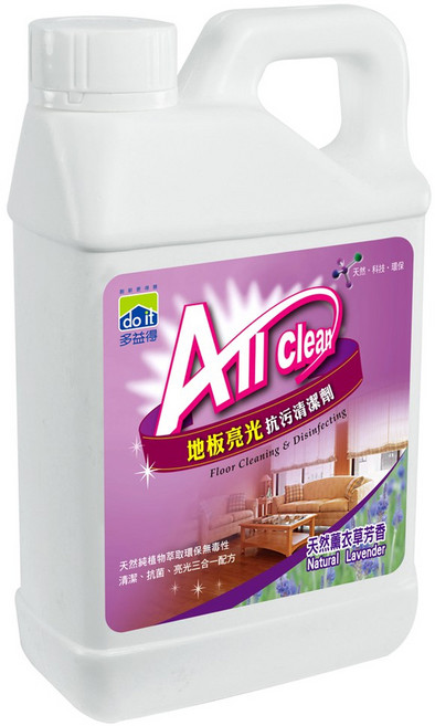 do it 多益得 ALL Clean 地板亮光抗污清潔劑 薰衣草香 植物萃取環保無毒, 1L, 1罐