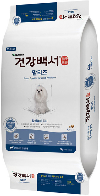 건강백서 강아지 기능성 사료, 말티즈, 6kg, 1개