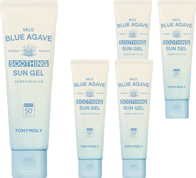 토니모리 순한 블루아가베 수딩 선 젤 SPF50+ PA++++, 50ml, 5개