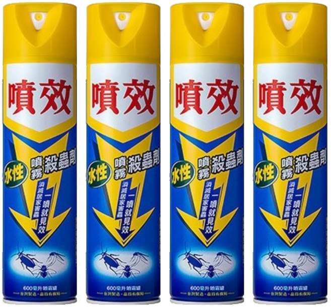 噴效 水性噴霧殺蟲劑, 4瓶
