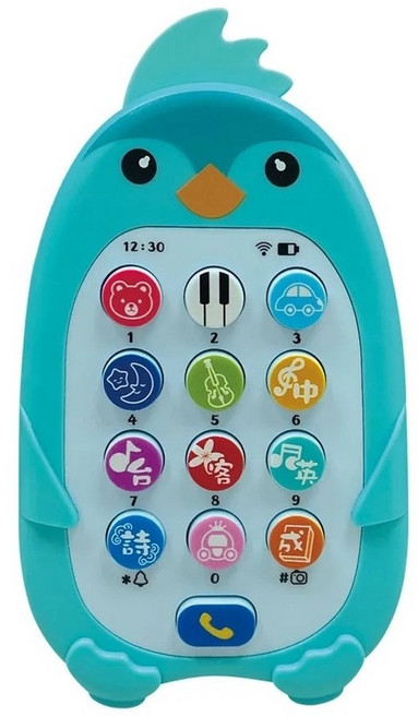 双美生活文創 萌企鵝音樂故事小手機, 萌企鵝 多色, 1個