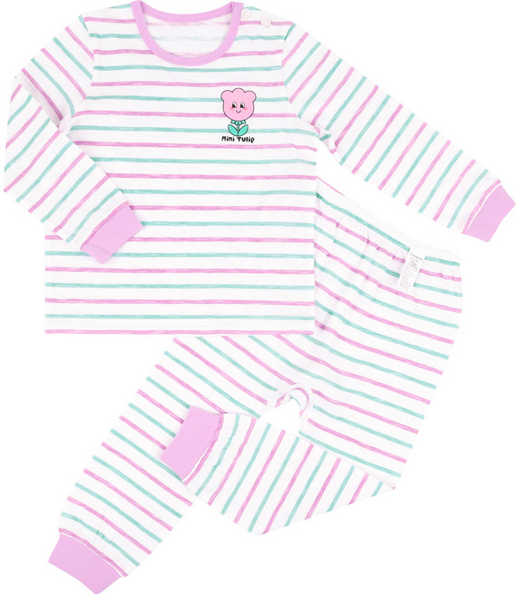 메이키즈 솜사탕 튤립 9부 슬럽 상하의 세트