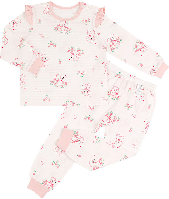 메이키즈 튤립 푸들 9부 변화지 상하의 세트