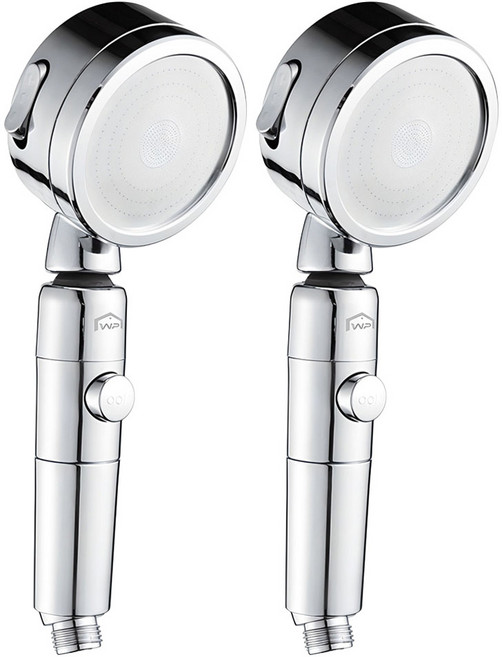 윈프라이스 원터치 3단조절 절수샤워헤드, 2개, 실버