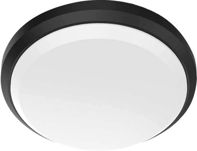 DANCELIGHT 舞光 24W 白鯨防水吸頂燈 貴族黑款, 黃光