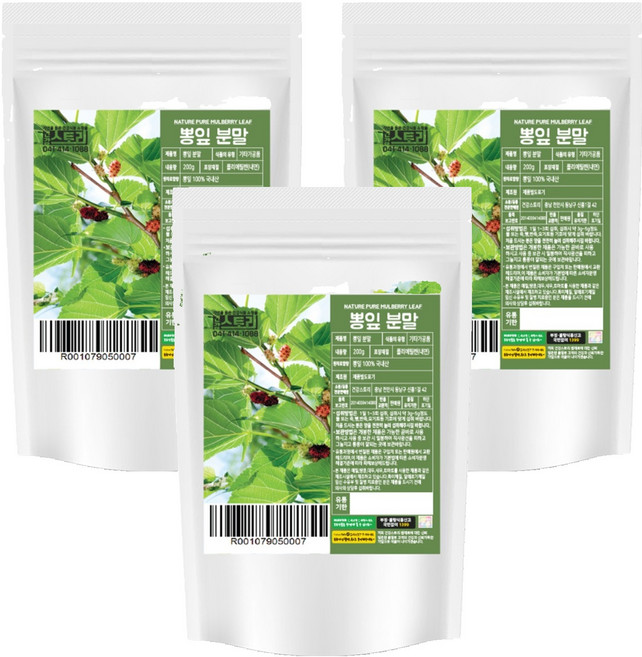 건강스토리 뽕잎 분말, 3개, 200g