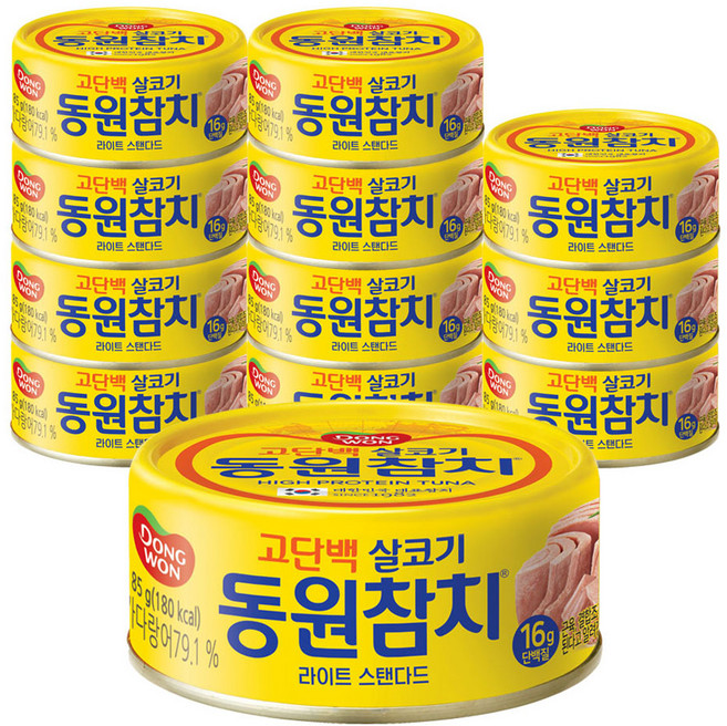 동원참치 라이트 스탠다드, 85g, 12개
