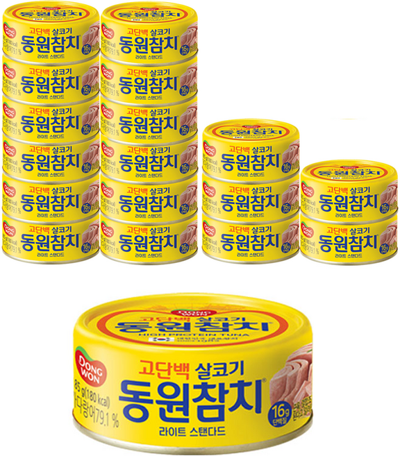 동원참치 라이트 스탠다드, 85g, 18개