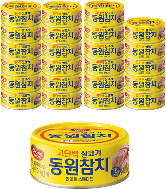동원참치 라이트 스탠다드, 85g, 24개
