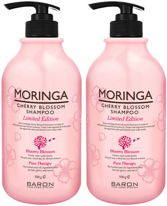 바론 모링가 체리블라썸 샴푸, 500g, 2개
