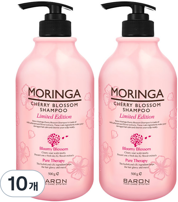 바론 모링가 체리블라썸 샴푸, 500g, 10개
