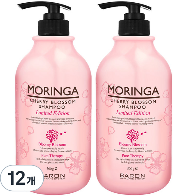 바론 모링가 체리블라썸 샴푸, 500g, 12개