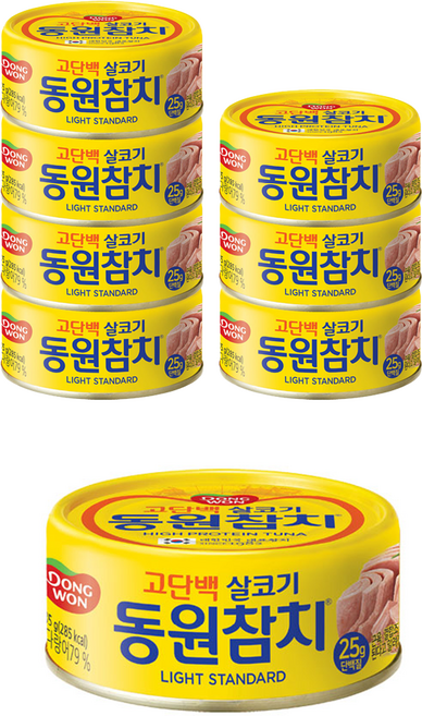 동원참치 살코기 참치 라이트 스탠다드, 135g, 8개