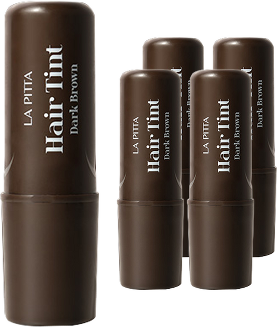 LA PITTA 抗汗持久遮白髮棒 10ml, 深棕色, 5支