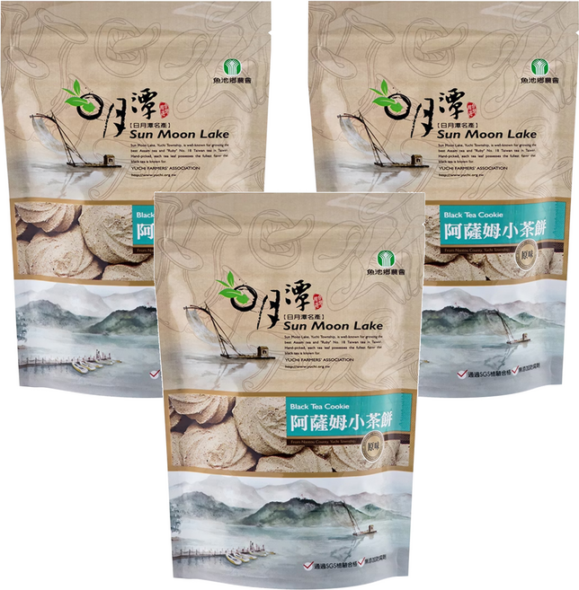 魚池鄉農會 阿薩姆小茶餅, 96g, 3個