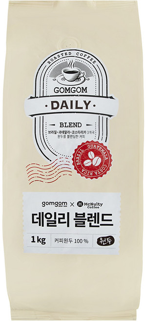 곰곰 데일리 블렌드, 홀빈(분쇄안함), 1kg, 1개