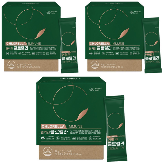 DAESANG Wellife 綠球藻萃取隨身包, 81g, 3盒