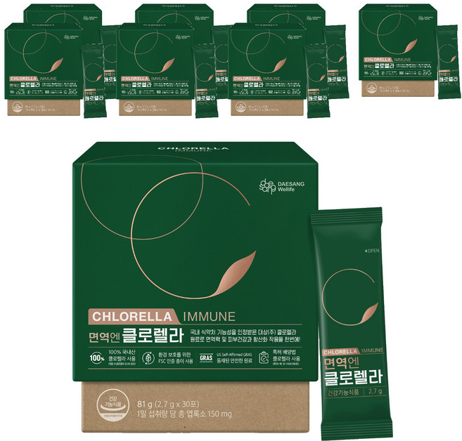 DAESANG Wellife 綠球藻萃取隨身包, 81g, 8盒