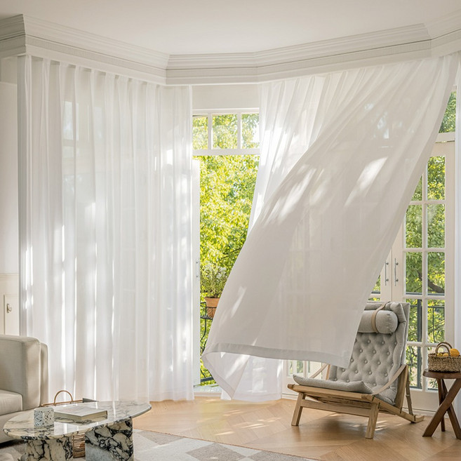 사라하우스 컬러필 비침없는 도톰차르르 나비주름쉬폰