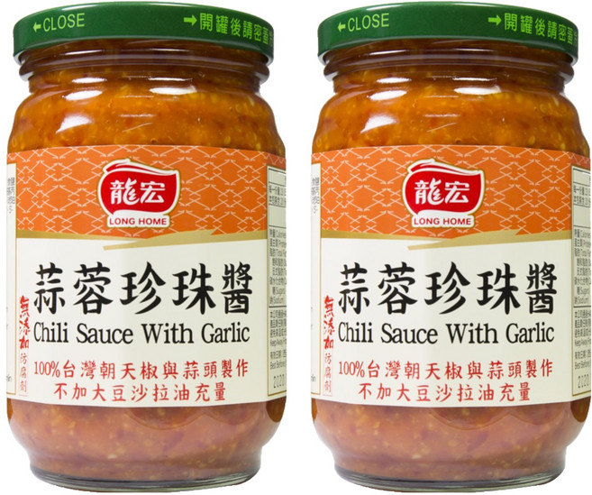 龍宏 蒜蓉珍珠醬, 400g, 2罐