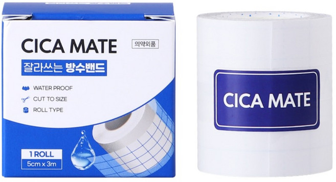 시카메이트 투명 실리콘 롤타입 잘라쓰는 방수밴드, 1개, 1개입