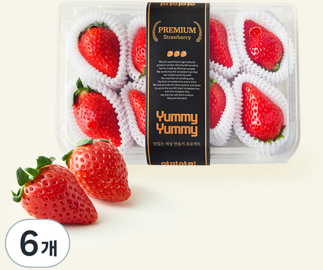 여미야미 한단 킹스베리 딸기, 6개, 400g(대과)
